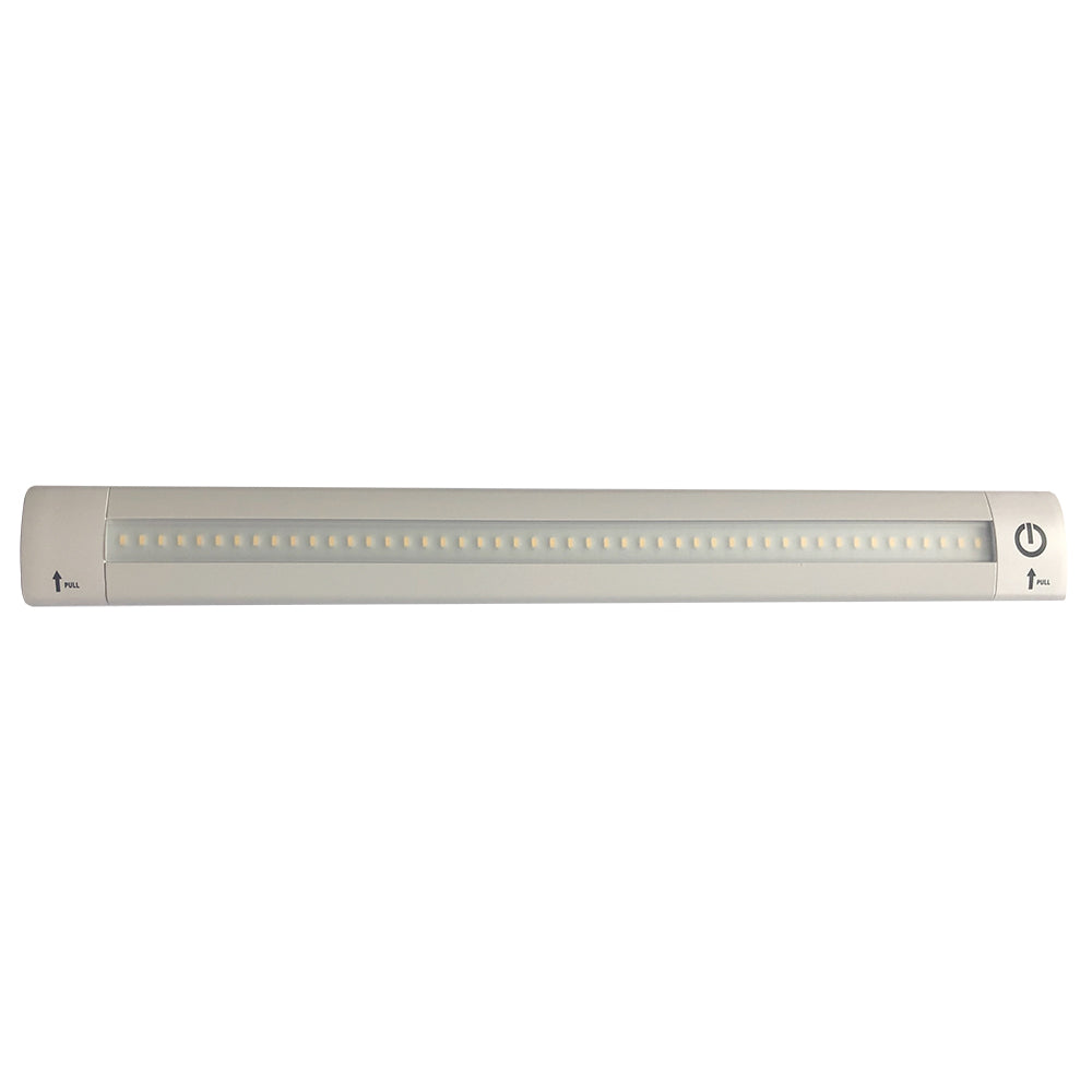 Lunasea 12" Adjustable Linear LED Light w/Built-In Touch Dimmer Switch - Cool White [LLB-32KC-01-00] | Catamaran Supply