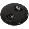 Sea-Dog Quarter-Turn Smooth Deck Plate w/Internal Collar - Black - 4" [336345-1] | Catamaran Supply