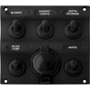 Sea-Dog Nylon Switch Panel - Water Resistant - 5 Toggles w/Power Socket [424605-1] | Catamaran Supply
