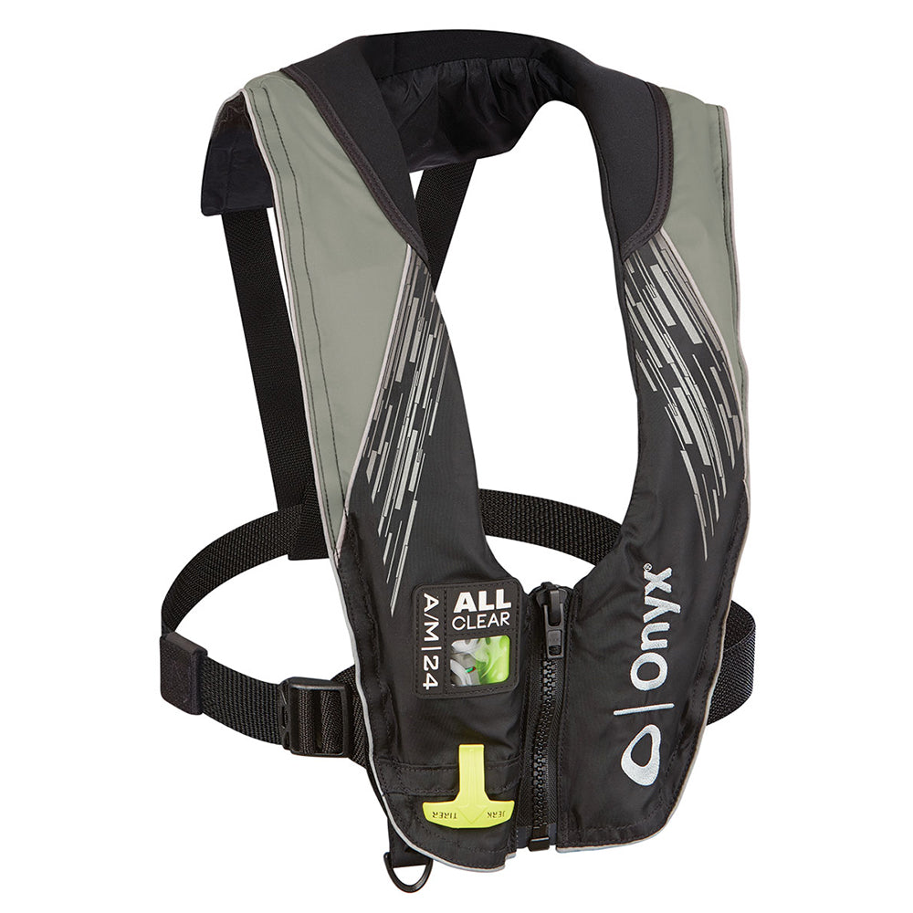 Onyx A/M-24 Series All Clear Automatic/Manual Inflatable Life Jacket - Grey - Adult [132200-701-004-21] | Catamaran Supply