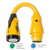 Marinco P504-503 EEL 50A-125V Female to 50A-125/250V Male Pigtail Adapter - Yellow [P504-503] | Catamaran Supply