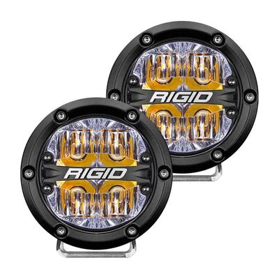 RIGID Industries 360-Series 4" LED Off-Road Fog Light Drive Beam w/Amber Backlight - Black Housing [36118] | Catamaran Supply